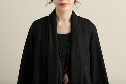 Keep Warm Chic Splicing Literature Winter Wine Red Women Twinset
