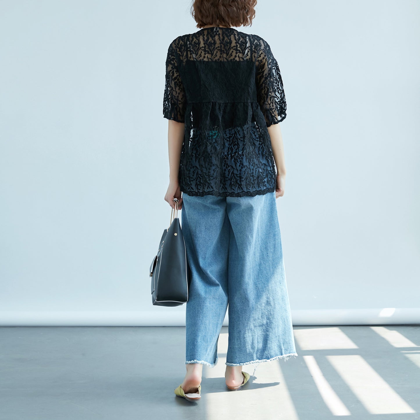 Women V Neck Embroidery Two Piece Set Tops