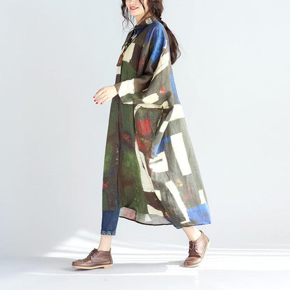 Spring Women Linen Long Shirt