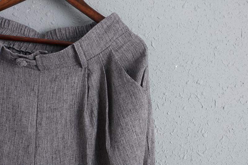 Summer Casual Wide Leg Pants Loose Linen Pants