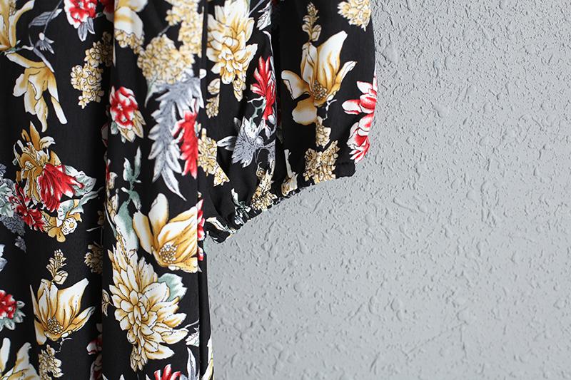 Splicing Women Dress Printed Floral Summer Dress