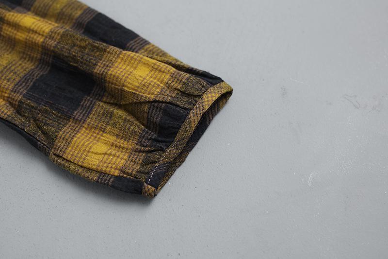 Long Sleeves Women Autumn Spring Plaid Dress