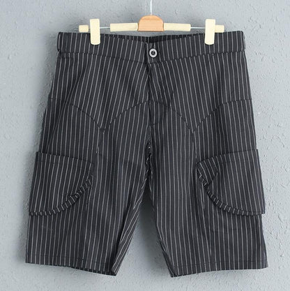 Stripe Summer Women Acrylic Polyester Short Pants