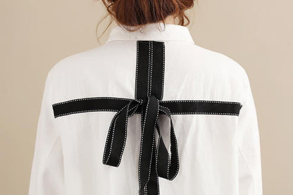 Simple Casual Autumn Long Sleeve Women Shirt
