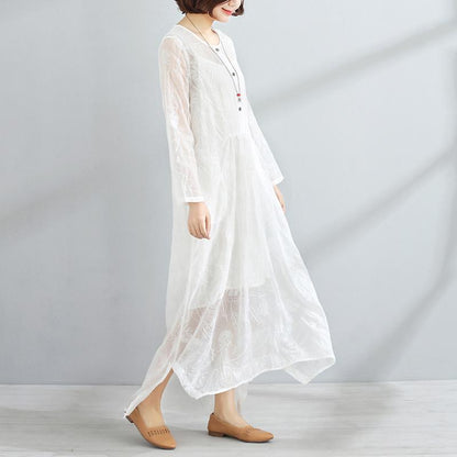 Round Neck Long Sleeve Women Two-Piece Dress+Vest