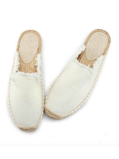 Solid Canvas Fisherman Slippers
