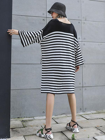 Oversize Stripped knitting Dress