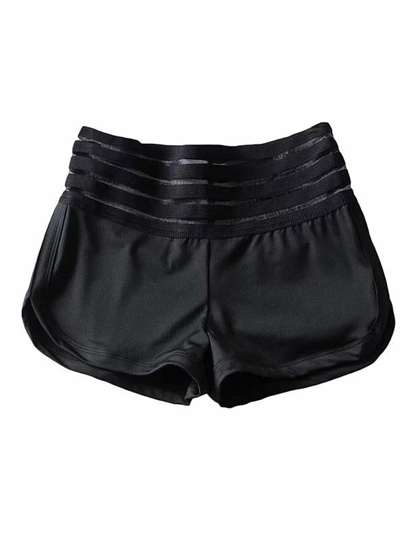 Wrap Hollow Solid Pockets Sports Shorts