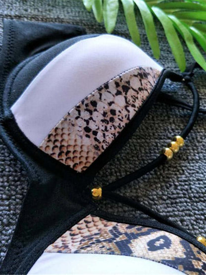Balconette Contrast Bikini Swimsuit
