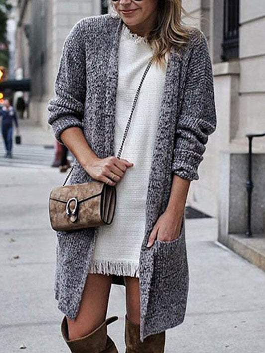 Simple Long Sleeves Cardigan Top