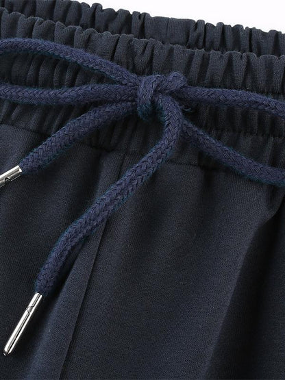 Letter Print Solid Color Athletic Pants