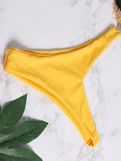 Smocked Printed Bikini Swimsuit
