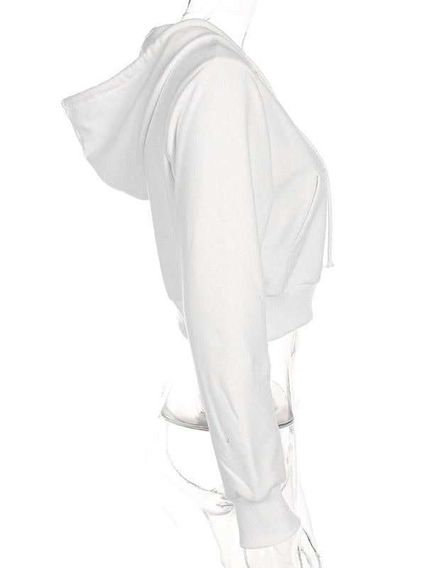 Leisure Fashion Zipper Hooded Jacket