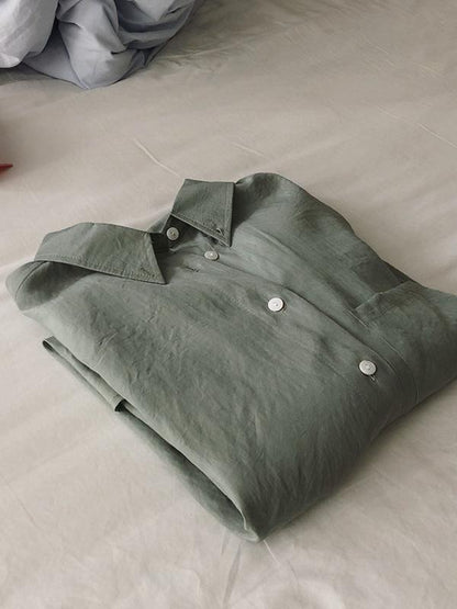 2 Colors Soft Lapel Loose Sun-proof Blouse