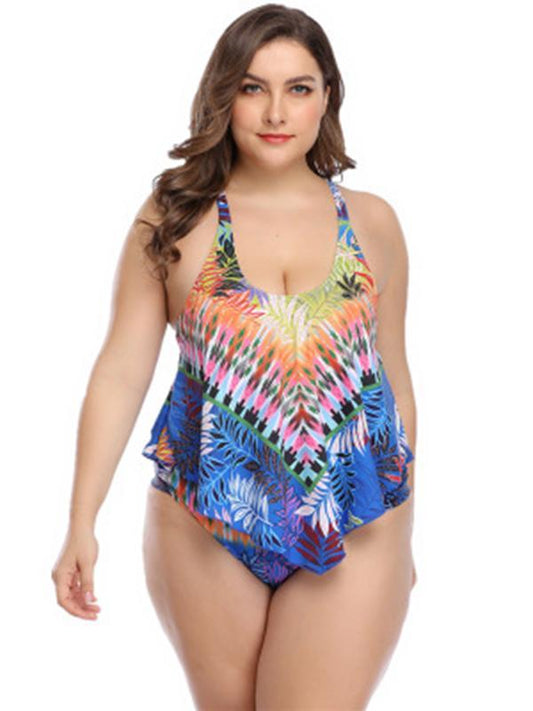 Printed Plus Size Tankinis Swimwear