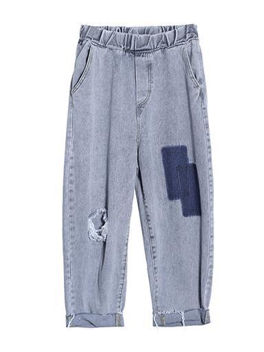 Fashion Wide-leg Broken Hole Pants