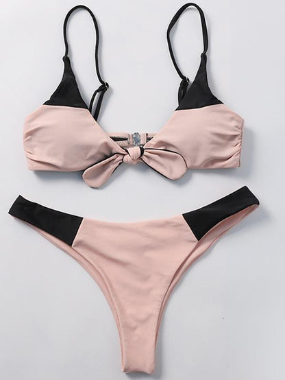 Light Pink Reverse to Black Bikinis Swimwear