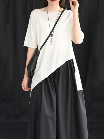 Original Solid Asymmetric T-Shirt