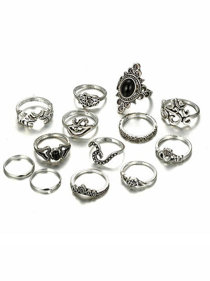 Vintage 13pcs Multi Shape Rings Accessories