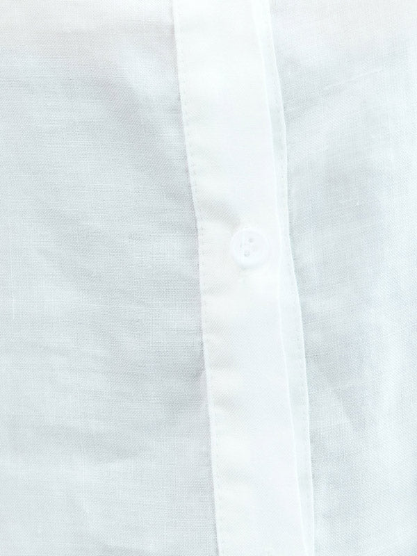 Simple Solid Color Lapel Cap Sleeve Vest Top