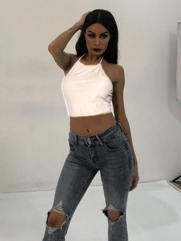 Fashion Sexy Condole Belt Sports Tank