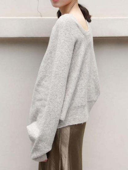 DESIGNED NECK COMFORTABLE SWEATER