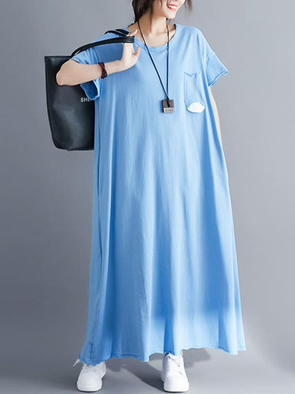 Loose A-line Slimmer Long Dress