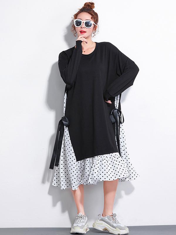 False-two Plus Size Loose Sweet Midi Dresses