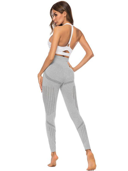 High Waist Perforated Yoga Leggings