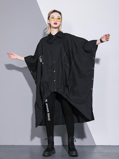 PLUS SIZE LOOSE BATWING SLEEVES SHIRT TOP