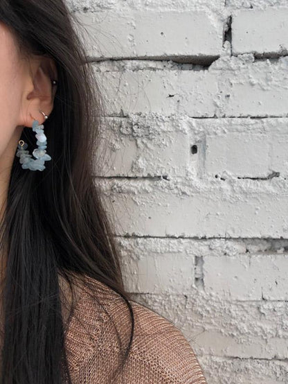 Several Color Simple Gravel Earring