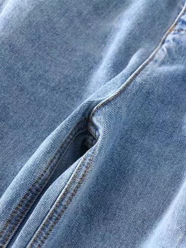 Empire Wide Leg Ripped Jeans