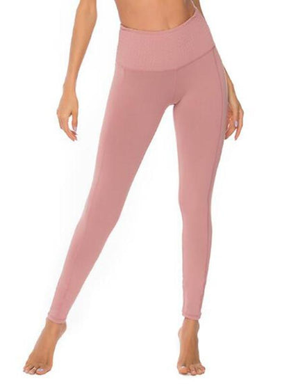 Wide Waistband Solid Yoga Leggings