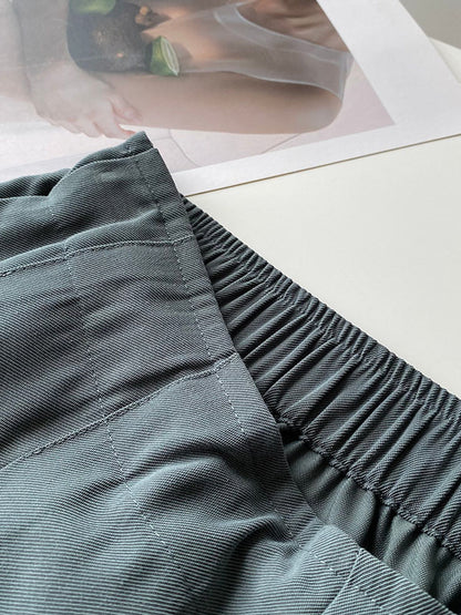Cuprammonuium Bandage High-Waisted Wide-Leg Shorts