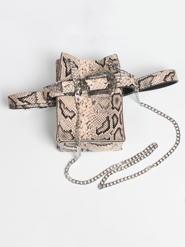 Snake Pattern Strap Change Purse