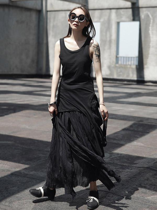 Ruffled Bandage Cropped Skirt Bottom