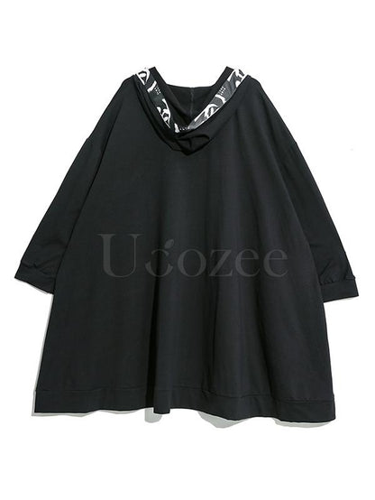 Casual Split-joint Hoodie Goth Sweatshirt Dress