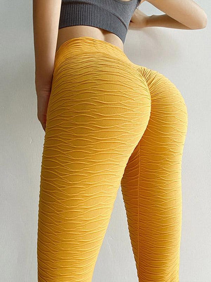 Wrap Solid High Waist Elastic Force Sports Leggings