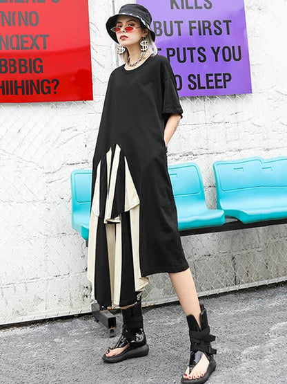 Oversize Asymmetric Long Dress