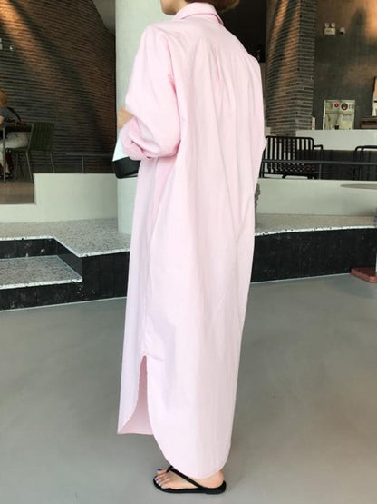 New Loose BF Style Long Shirt Dress