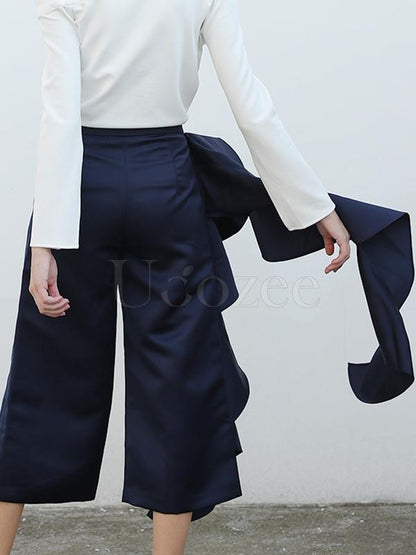 Loose Split-joint Ninth Pants