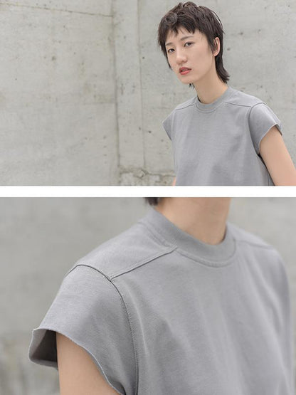 Fringed Loose Solid T-Shirt