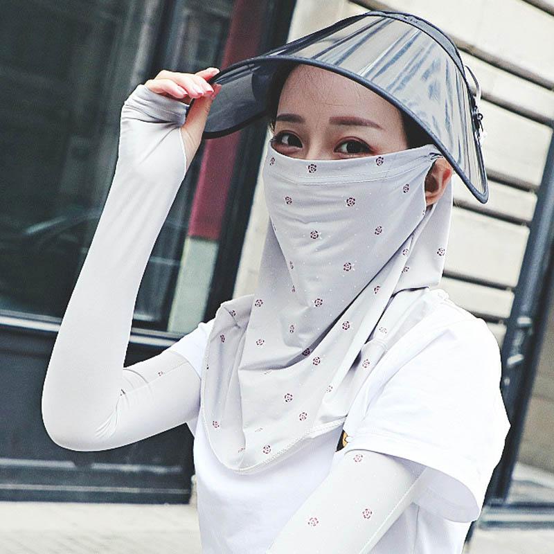 Floral Breathable Ice Silk Sunscreen Mask