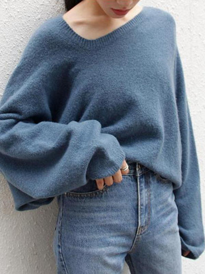 DESIGNED NECK COMFORTABLE SWEATER