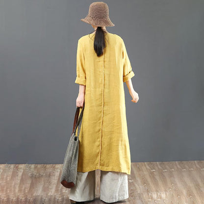 Casual Long Sleeve Spliced Women Dress