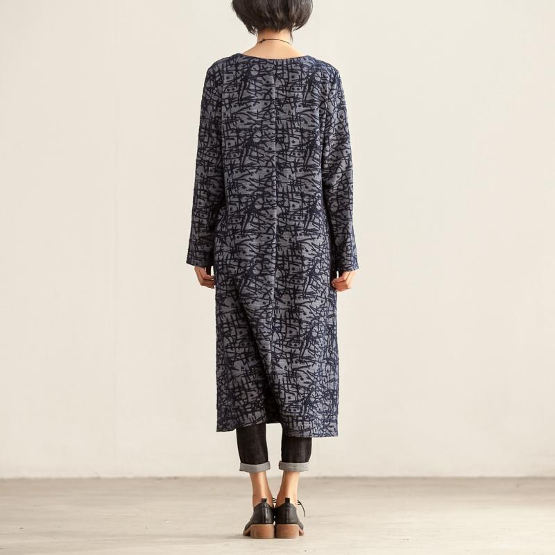 Casual Round Neck Long Sleeve Women Autumn Winter Dress