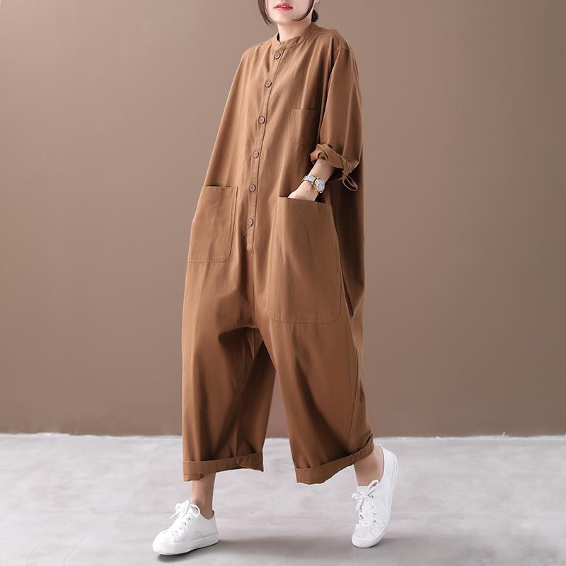 Buykud Solid Color Simple Casual Ultra-loose Rompers