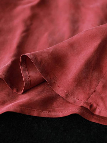 Literary Soft Lace-up Dress