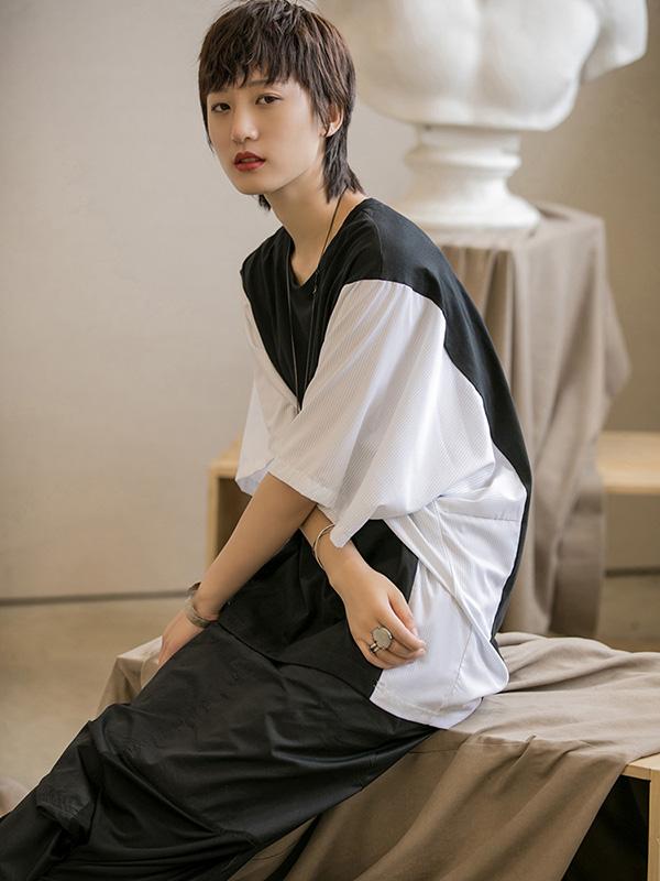 Loose Simple Split-joint T-Shirt