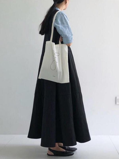 Simple Sleeveless Black Dress